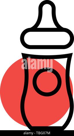Baby feeding bottle icon - vector Stock Vector