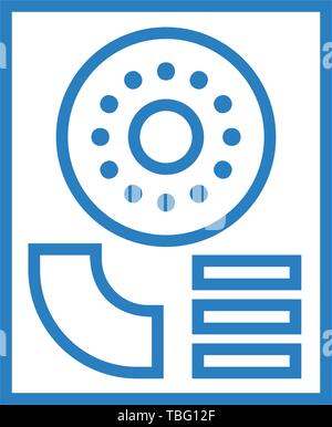 Computer hard disk icon - vector Stock Vector