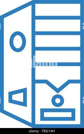 Desktop computer sign - Desktop case Stock Vector