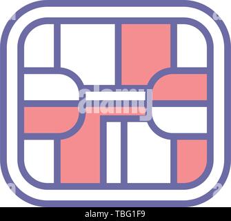 Computer chip icon - Chip sign Stock Vector