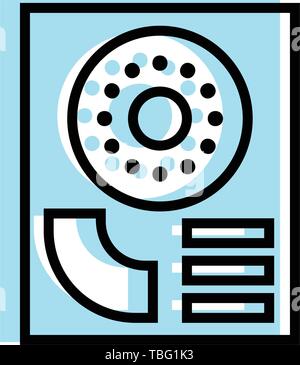 Computer hard disk icon - vector Stock Vector