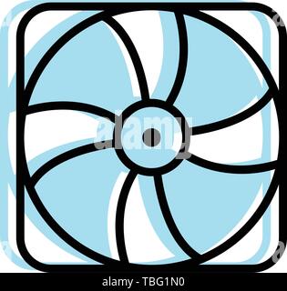 Desktop cooling fan icon - Computer cooling fan sign Stock Vector