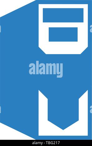 Desktop computer sign - Desktop case Stock Vector