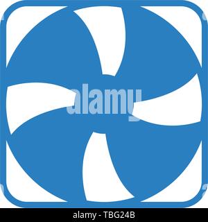 Desktop cooling fan icon - Computer cooling fan sign Stock Vector