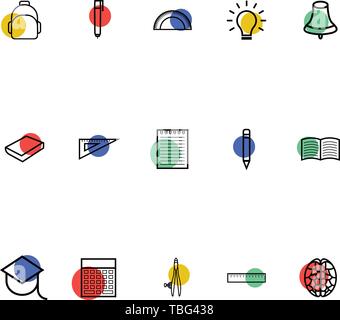 Education sign icons set - Trendy education icons white background Stock Vector