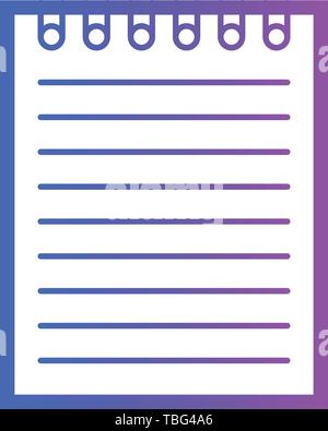 Notepad Icon vector - Document sign Stock Vector