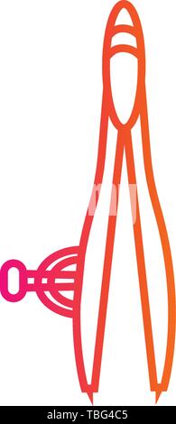 Geometry compasses sign icon - vector Stock Vector