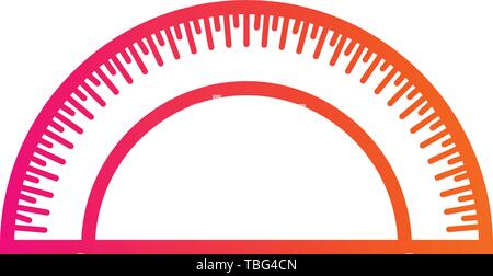 Protractor icon vector - Flat Stock Vector