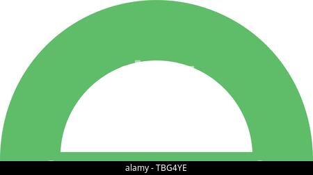 Protractor icon vector - Flat Stock Vector