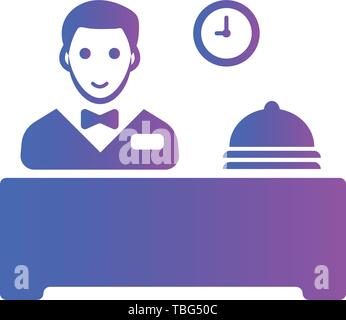 Hotel reception vector icon Stock Vector