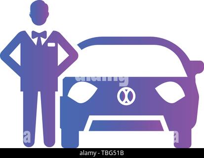 Hotel car parking vector icon Stock Vector