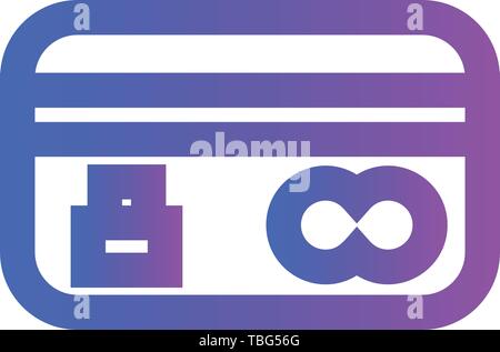 Credit card security icon - Debit card secure sign Stock Vector