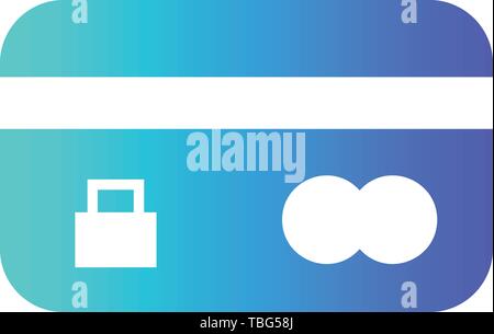 Credit card security icon - Debit card secure sign Stock Vector
