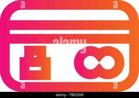 Credit card security icon - Debit card secure sign Stock Vector