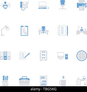 Office Icons set vector - Business icons set Stock Vector