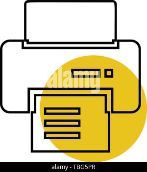 Office Printer icon vector - Printer sign Stock Vector