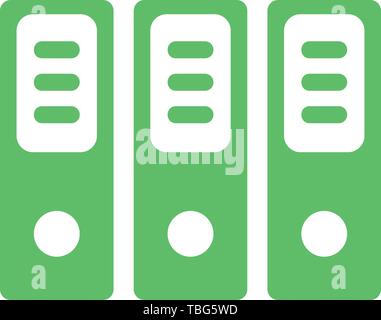 Office folders with papers and documents - vector Stock Vector