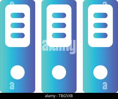 Office folders with papers and documents - vector Stock Vector