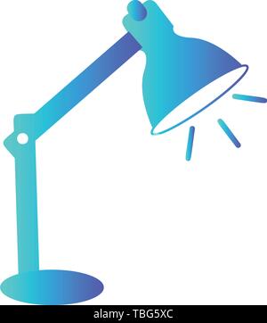 Office table lamp icon vector - Table lamp sign Stock Vector