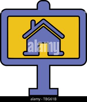 Real estate billboard icon Stock Vector