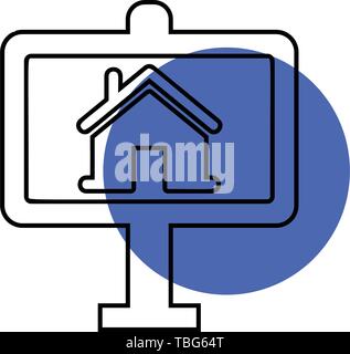 Real estate billboard icon Stock Vector
