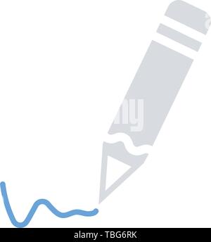 Write a Note Icon - Vector. Flat icon of notes Stock Vector