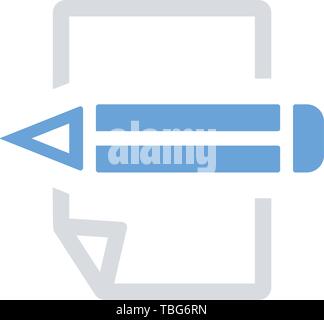 Write a Note Icon - Vector. Flat icon of notes Stock Vector
