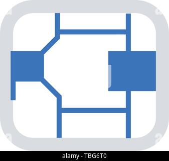Computer chip icon - Chip sign Stock Vector