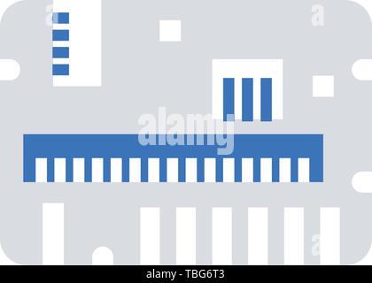 Computer motherboard icon - Processor sign Stock Vector
