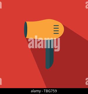 Hair dryer flat icon - vector illustration Stock Vector