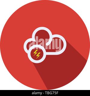 Cloud flat style icon - Three variation Stock Vector
