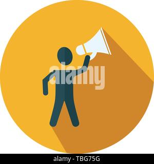 Business marketing concept icon - Flat vector Stock Vector
