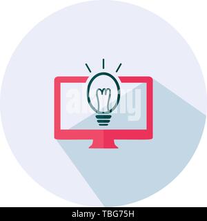 Digital ideas icon - Flat vector Stock Vector