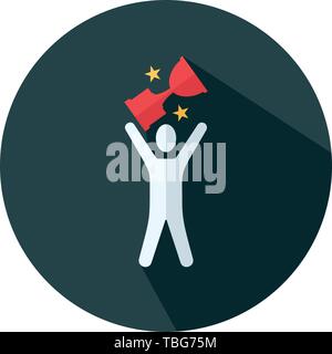 Trophy - Winning - Success icon - Flat illustration Stock Vector