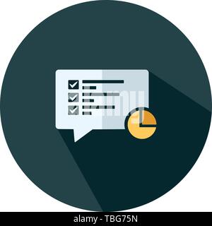 Business strategy document icon - Flat vector illustration Stock Vector