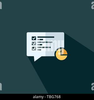 Business strategy document icon - Flat vector illustration Stock Vector