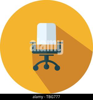 Modern office chair icon vector - Flat illustration Stock Vector