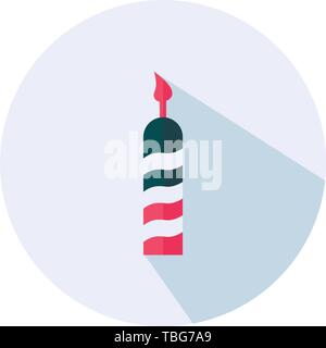 Candles flat icon - Christmas candles colorful illustration Stock Vector