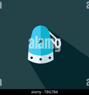 Santa Claus hat icon - Christmas flat hat icon - vector Stock Vector