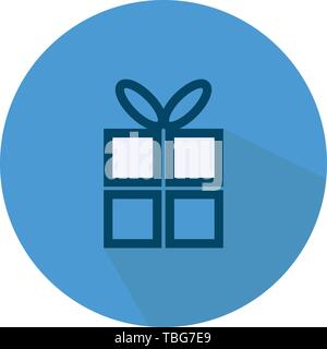 Delivery box - Gift box flat vector icon Stock Vector