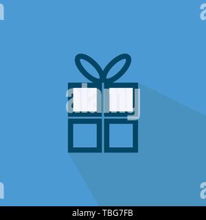 Delivery box - Gift box flat vector icon Stock Vector