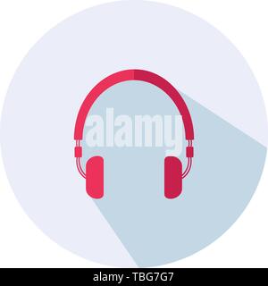 Headphone icon vector - Headset flat sign vector Stock Vector