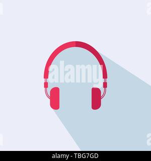 Headphone icon vector - Headset flat sign vector Stock Vector
