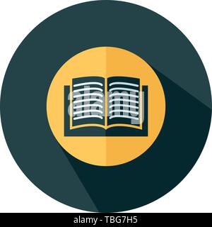 Book icon in trendy flat style - Flat design vector illustration Stock Vector