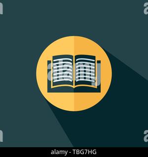 Book icon in trendy flat style - Flat design vector illustration Stock Vector