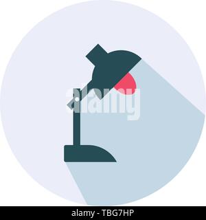 Table lamp vector flat sign icon - vector illustration Stock Vector