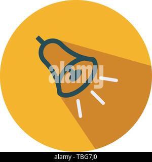 Bell flat vector sign icon - school bell sign Stock Vector