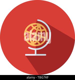 The globe icon - Globe symbol - Flat style vector Stock Vector
