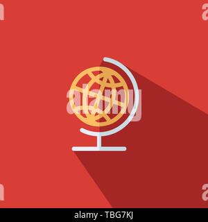 The globe icon - Globe symbol - Flat style vector Stock Vector