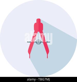 Compass flat icon vector illustration Stock Vector